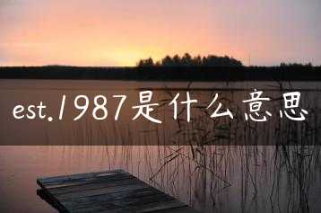 est.1987是什么意思缩略图