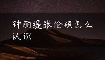 钟丽缇张伦硕怎么认识缩略图