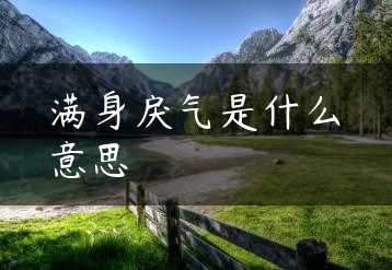 满身戾气是什么意思缩略图