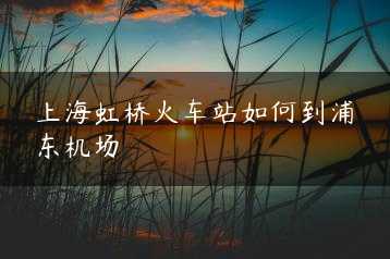 上海虹桥火车站如何到浦东机场缩略图