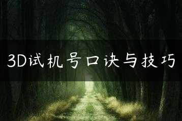 3D试机号口诀与技巧缩略图