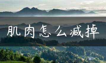肌肉怎么减掉缩略图