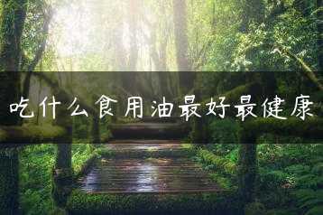 吃什么食用油最好最健康缩略图 吃什么食用油最好最健康缩略图