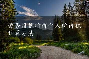 劳务报酬所得个人所得税计算方法缩略图
