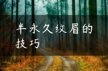 半永久纹眉的技巧缩略图