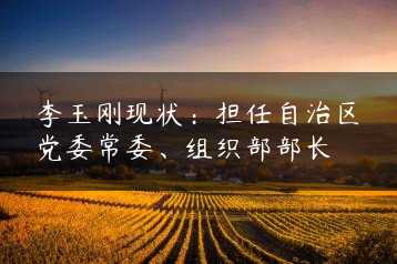 李玉刚现状：担任自治区党委常委、组织部部长缩略图