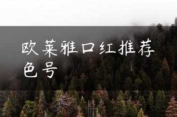 欧莱雅口红推荐色号缩略图