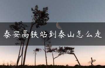泰安高铁站到泰山怎么走缩略图