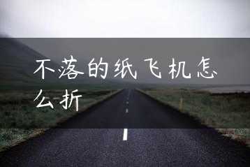 不落的纸飞机怎么折缩略图 不落的纸飞机怎么折缩略图