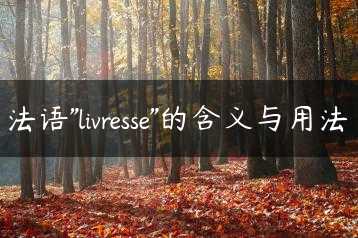 法语”livresse”的含义与用法缩略图