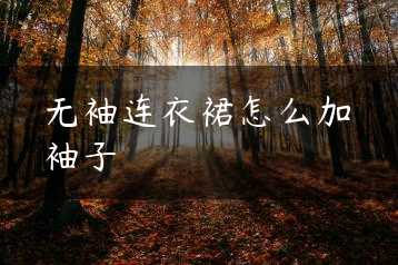 无袖连衣裙怎么加袖子缩略图 无袖连衣裙怎么加袖子缩略图