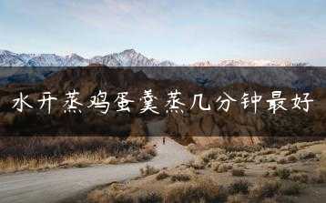 水开蒸鸡蛋羹蒸几分钟最好缩略图