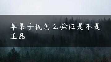 苹果手机怎么验证是不是正品缩略图 苹果手机怎么验证是不是正品缩略图