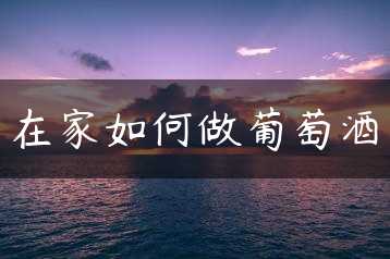 在家如何做葡萄酒缩略图