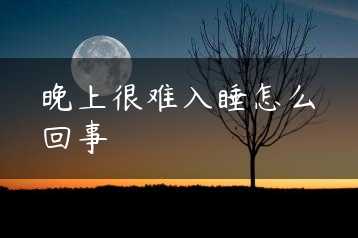 晚上很难入睡怎么回事缩略图