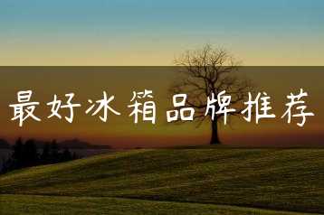 最好冰箱品牌推荐缩略图 最好冰箱品牌推荐缩略图