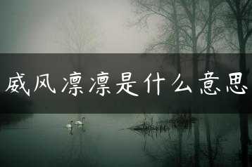 威风凛凛是什么意思缩略图