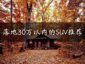 落地30万以内的SUV推荐缩略图