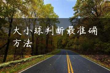 大小球判断最准确方法缩略图