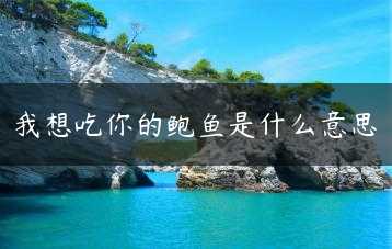 我想吃你的鲍鱼是什么意思缩略图