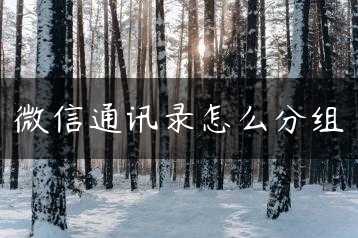 微信通讯录怎么分组缩略图