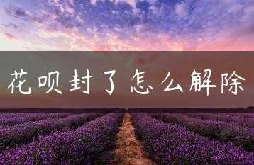 花呗封了怎么解除缩略图