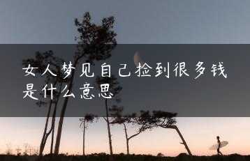 女人梦见自己捡到很多钱是什么意思缩略图