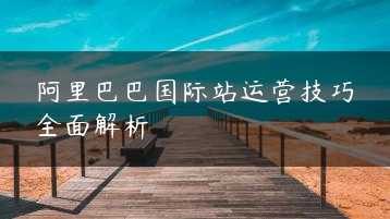 阿里巴巴国际站运营技巧全面解析缩略图