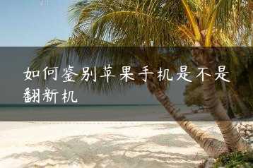 如何鉴别苹果手机是不是翻新机缩略图