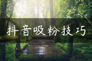 抖音吸粉技巧缩略图