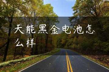 天能黑金电池怎么样缩略图