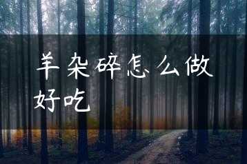 羊杂碎怎么做好吃缩略图