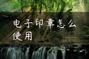 电子印章怎么使用缩略图