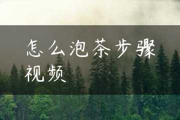 怎么泡茶步骤视频缩略图
