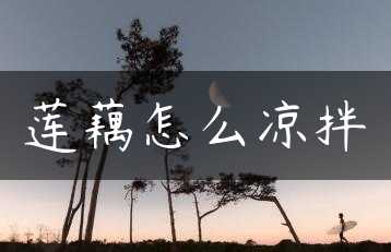 莲藕怎么凉拌缩略图