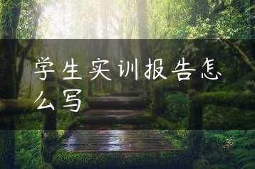 学生实训报告怎么写缩略图