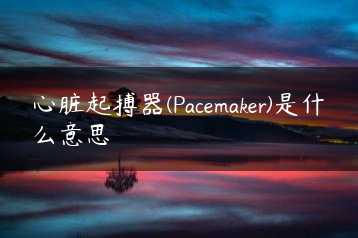 心脏起搏器(Pacemaker)是什么意思缩略图