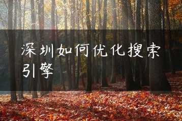 深圳如何优化搜索引擎缩略图