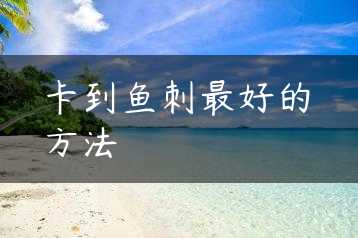 卡到鱼刺最好的方法缩略图