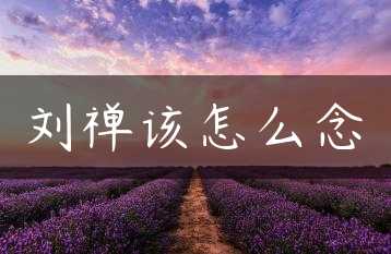 刘禅该怎么念缩略图