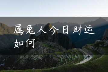 属兔人今日财运如何缩略图