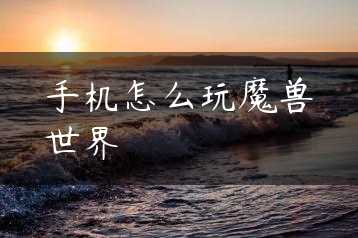 手机怎么玩魔兽世界缩略图